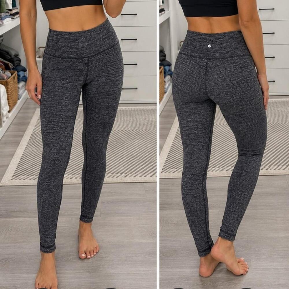 Lululemon gray heathered leggings activewear